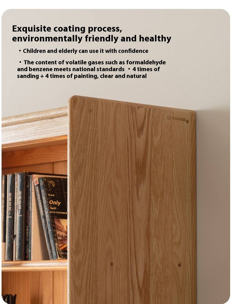 Oak Solid Wood Modern Bookcase