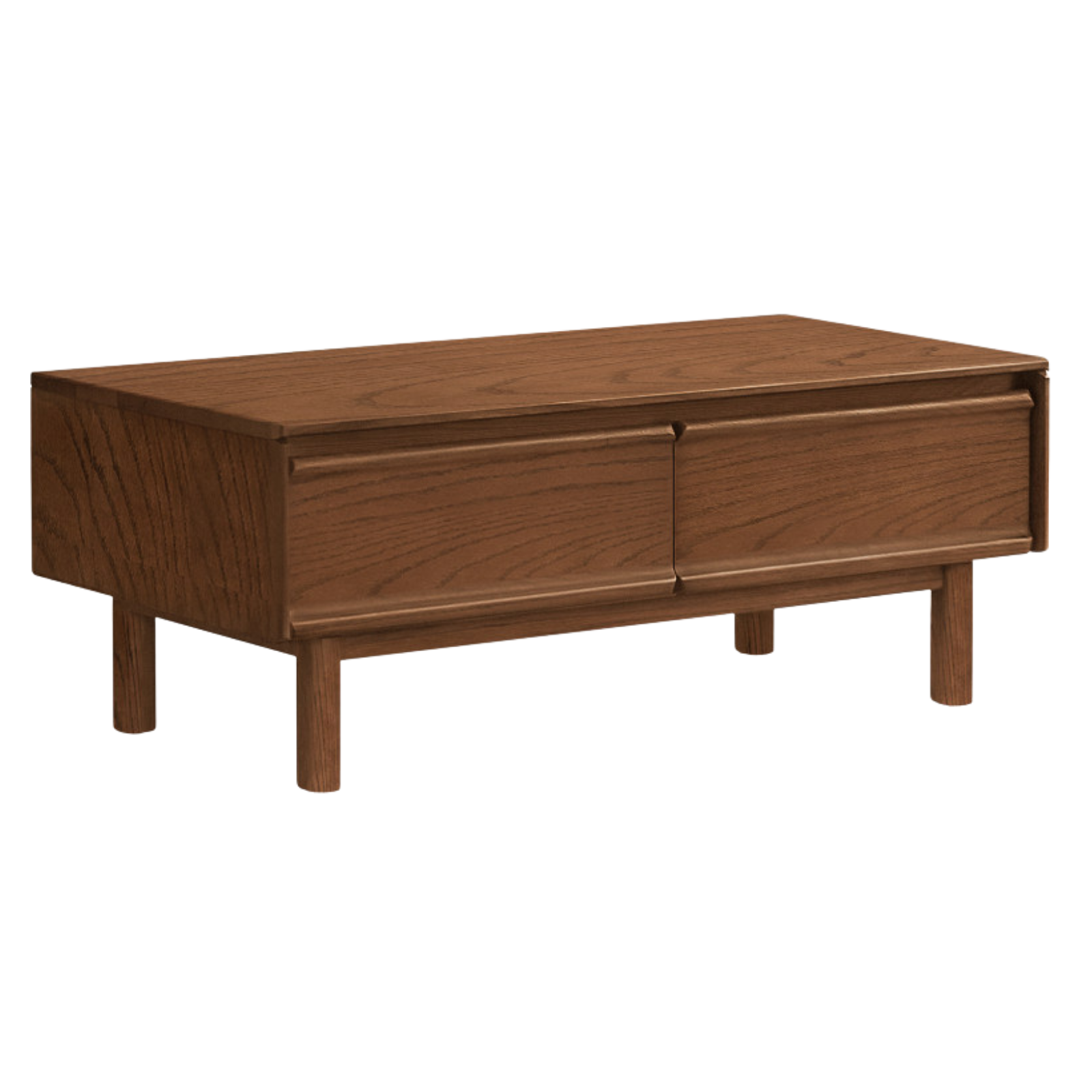 Black Walnut, Ash, Oak Solid Wood, Solid Longan Hardwood Modern Coffee Table