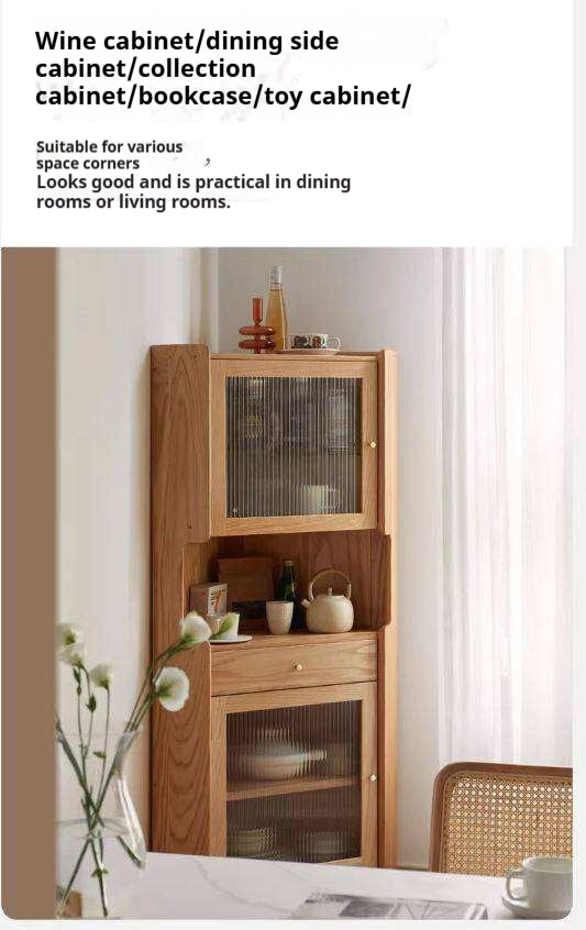 Oak Solid Wood Corner Sideboard