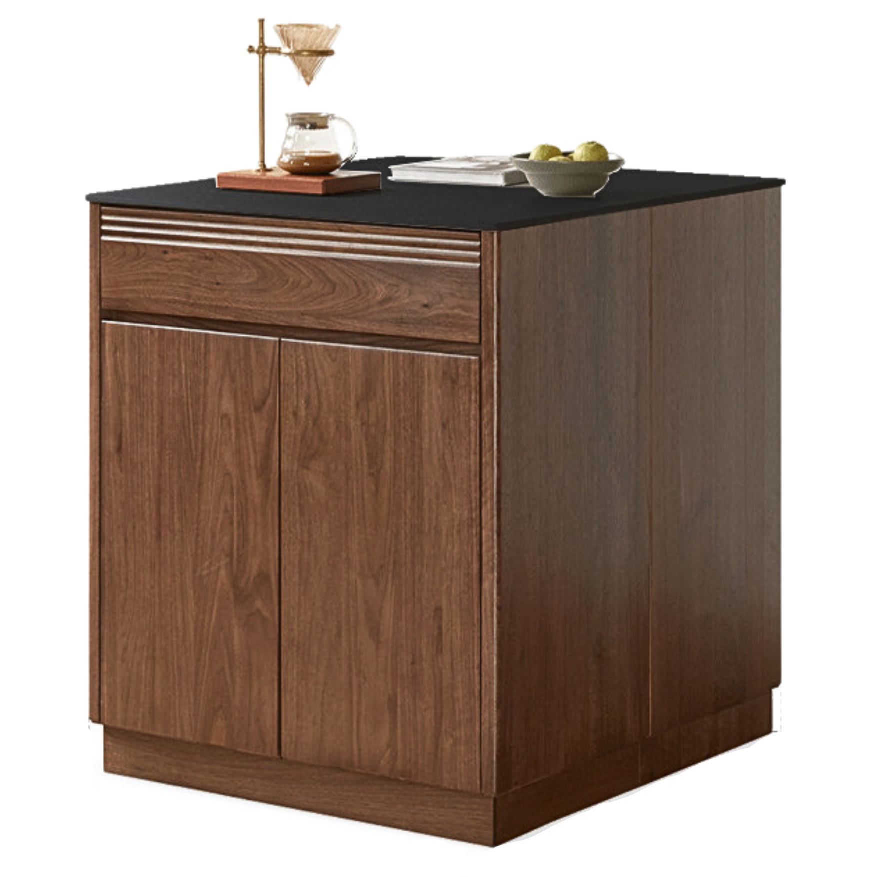 Oak Solid Wood Rock Plate Island Multi-Functional Dining Sideboard