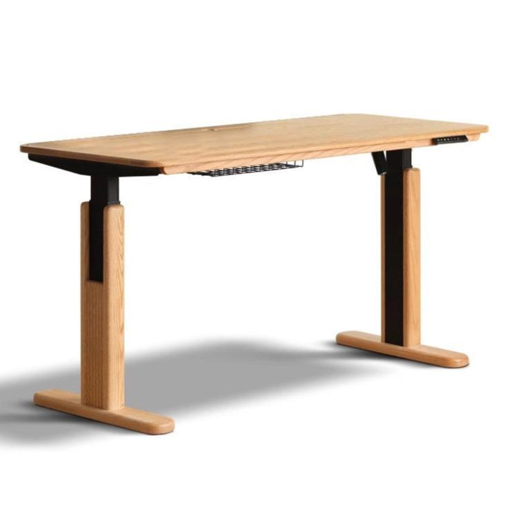 Oak Solid Wood Motor Electric Lift Table