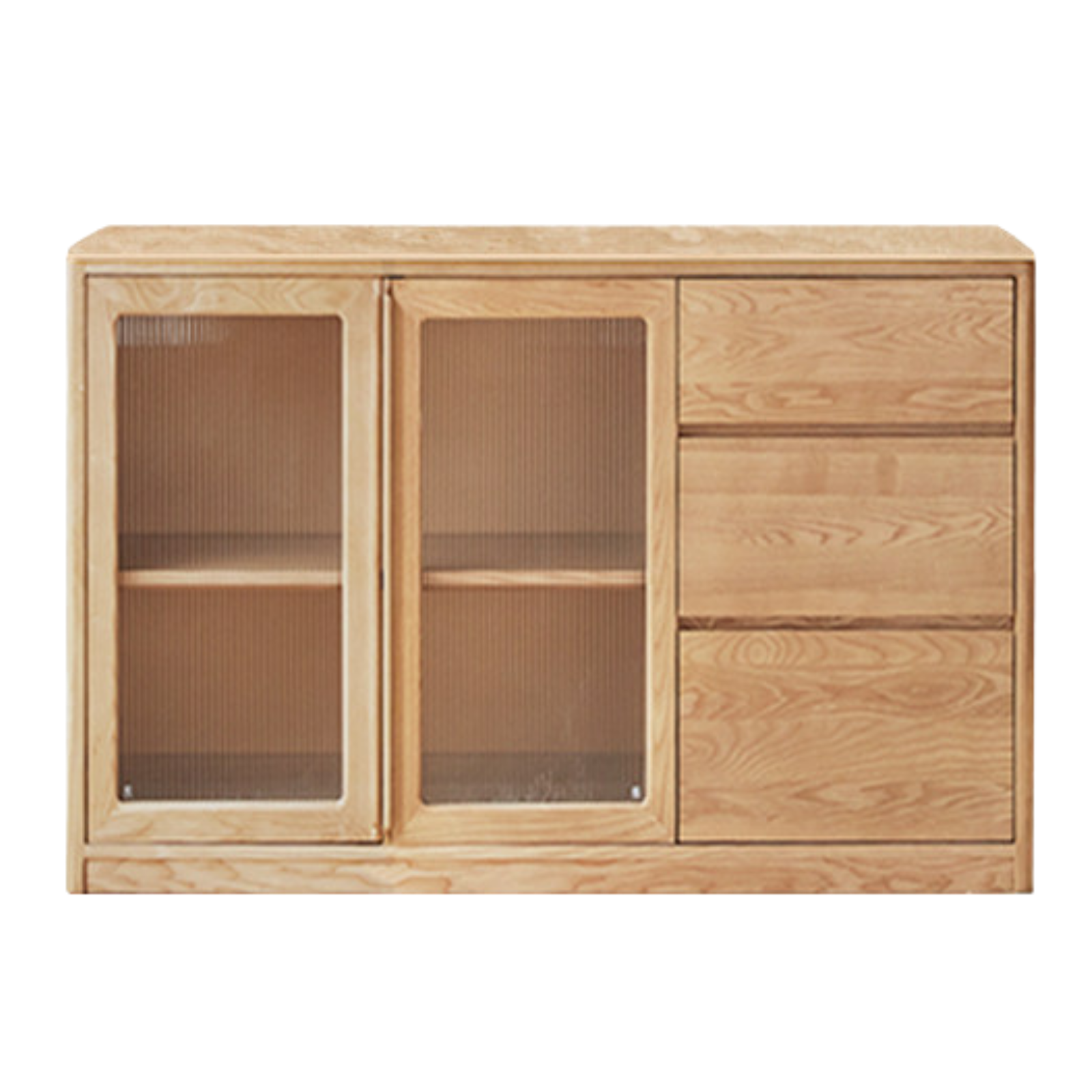 Ash Solid Wood White Wax Rock Plate Sideboard