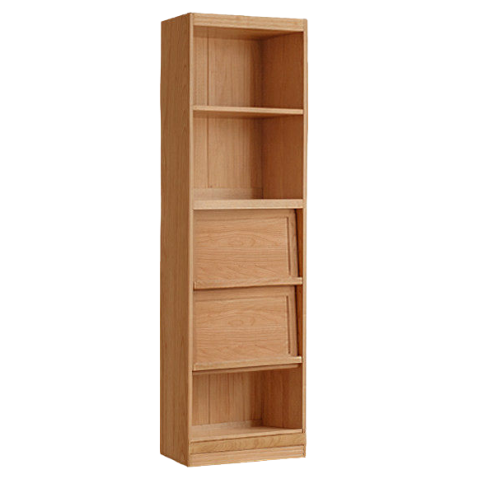Cherry Solid Wood Bookcase Combination Glass Cabinet