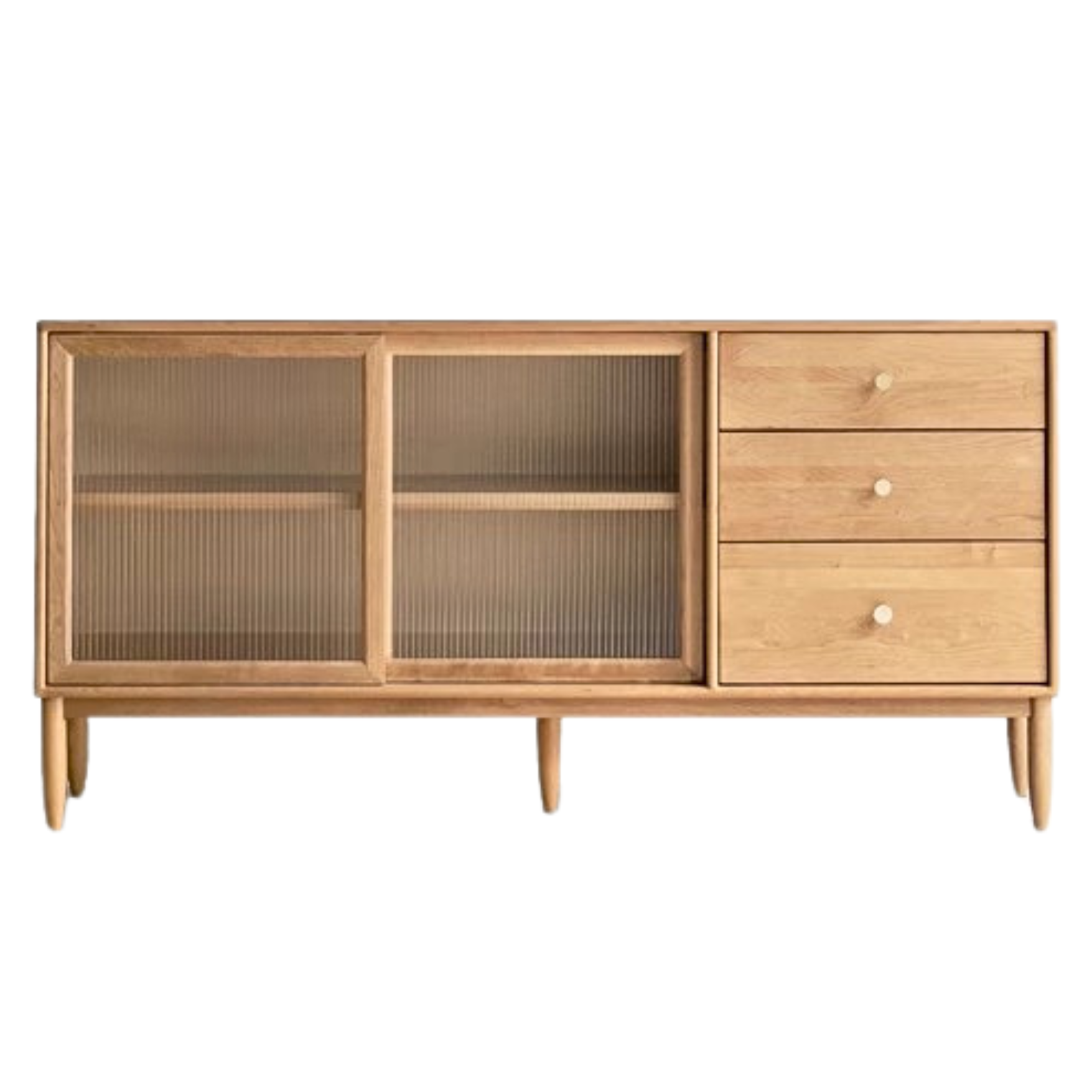 Cherry wood sideboard high cabinet multi-functional buffet,