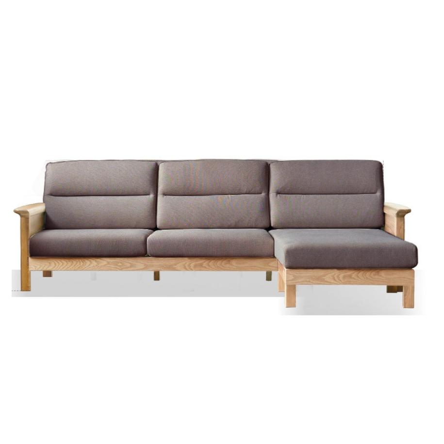 Ash Solid Wood Modern High Back Sofa