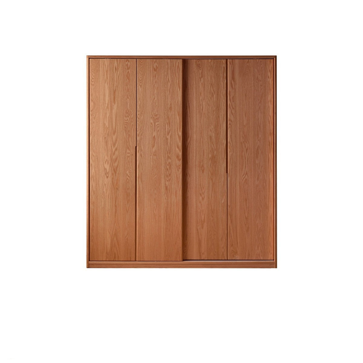 Oak Solid Wood Sliding Door Wardrobe-
