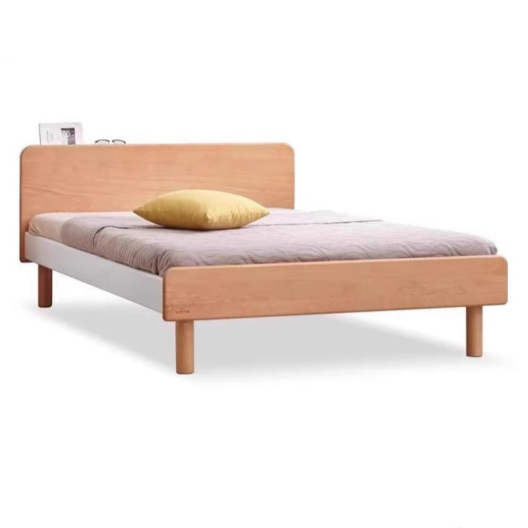 European Beech Solid Wood Modern Double Bed