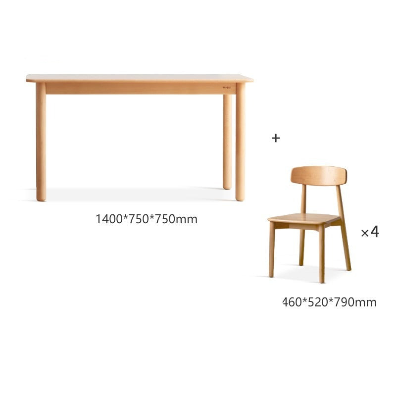 Beech solid wood dining table "