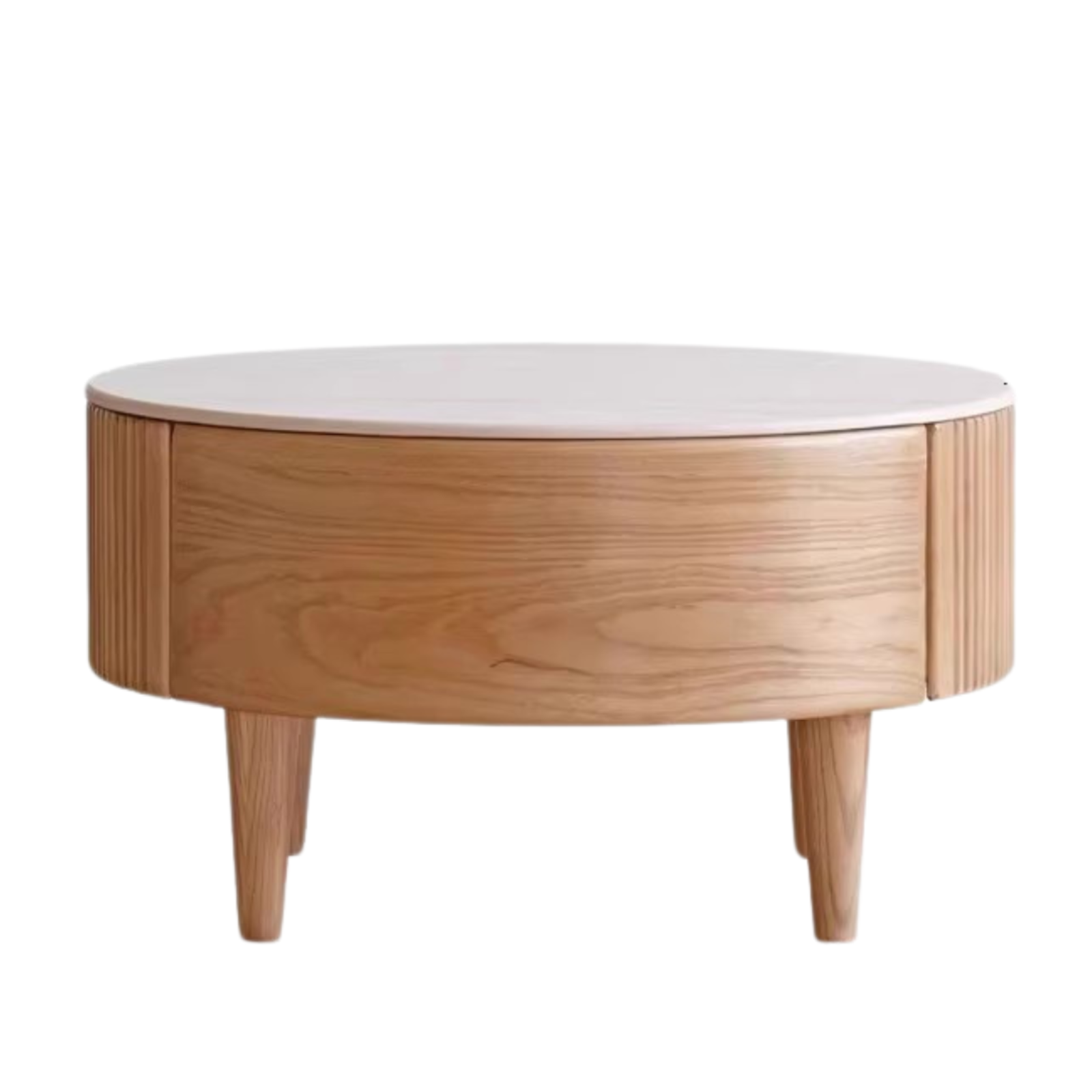 Ash Solid Wood Rock Plate Coffee Table