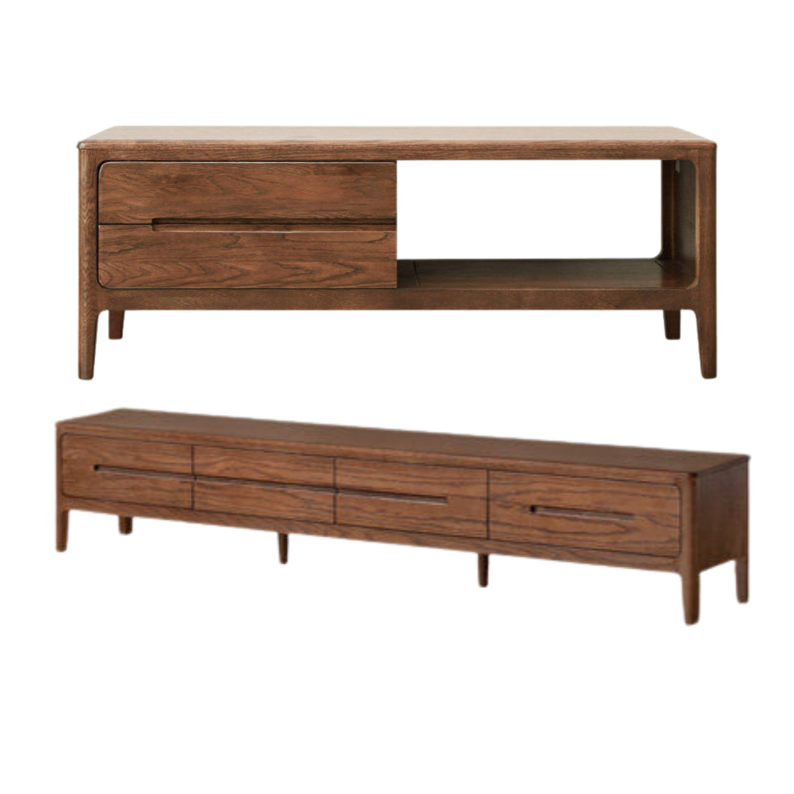 Oak, Solid Rubberwood Coffee Table Three Drawers
