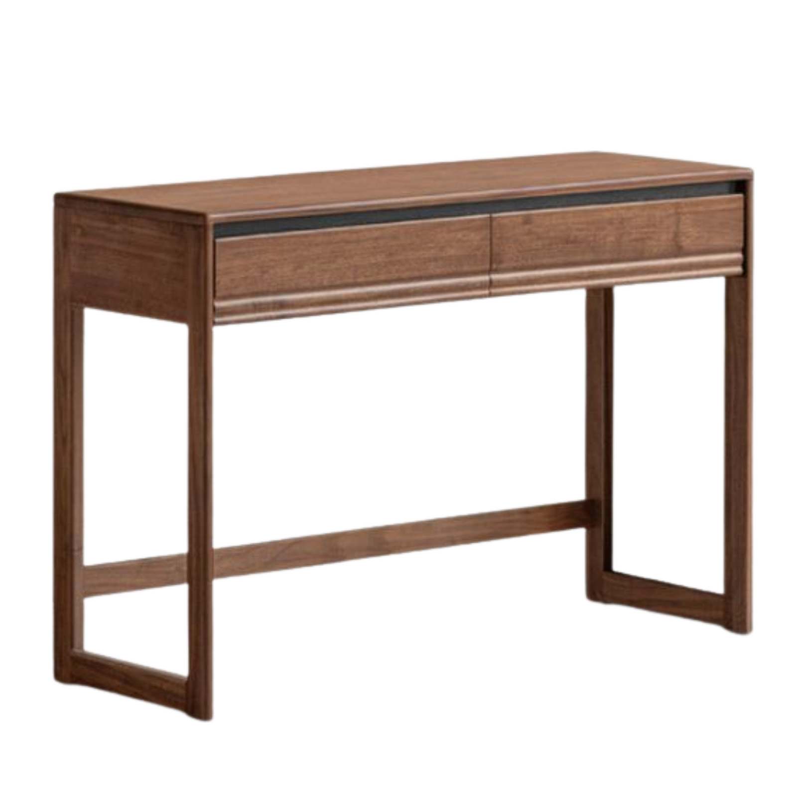 Black Walnut Solid Wood Vanity Desk and Dresser Combo, Italian Style