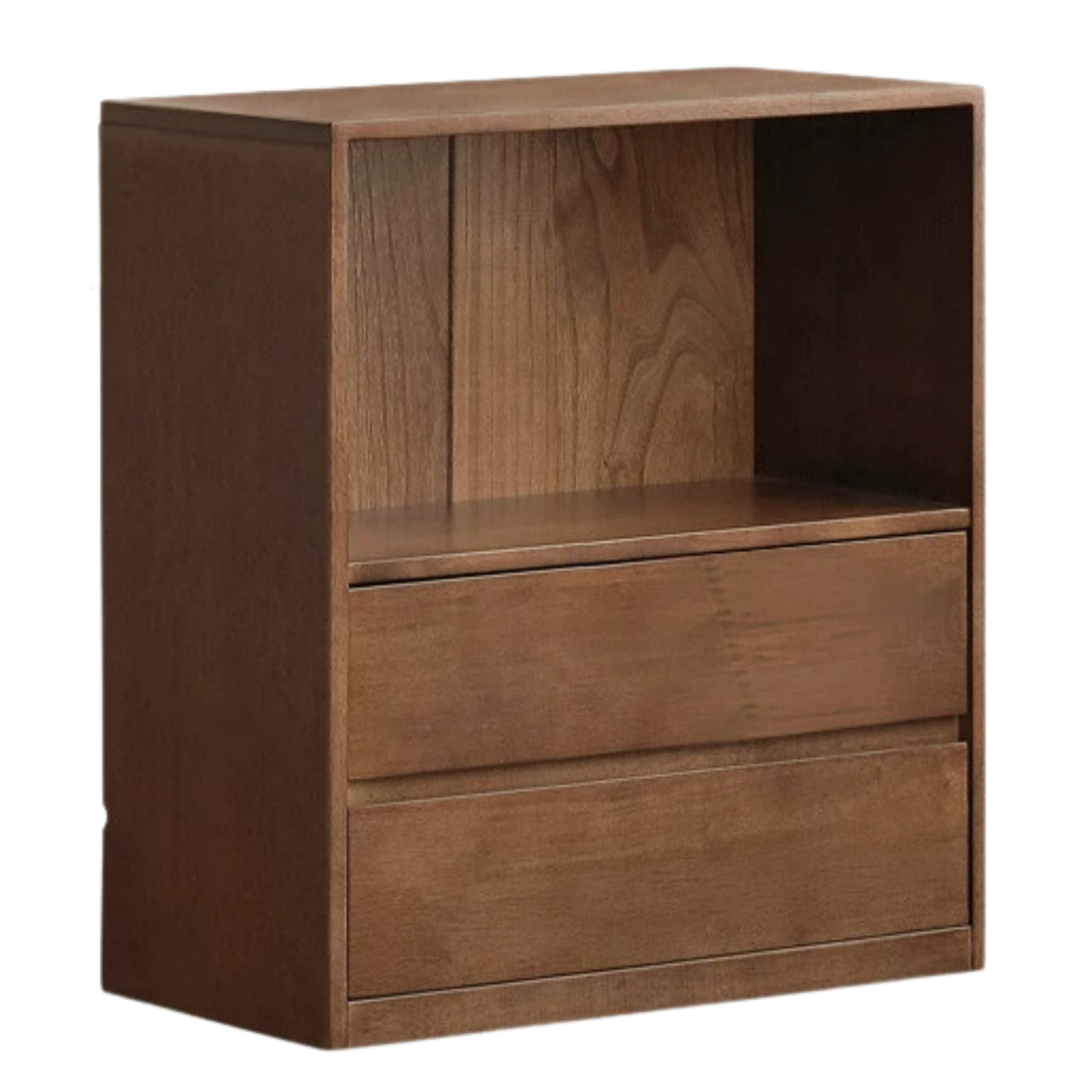 Solid Rubberwood Wall-Mounted Combination Bookcase