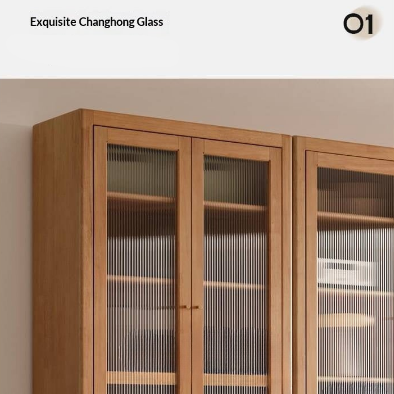 Solid Rubberwood Bookcase with Storage and Display Shelves