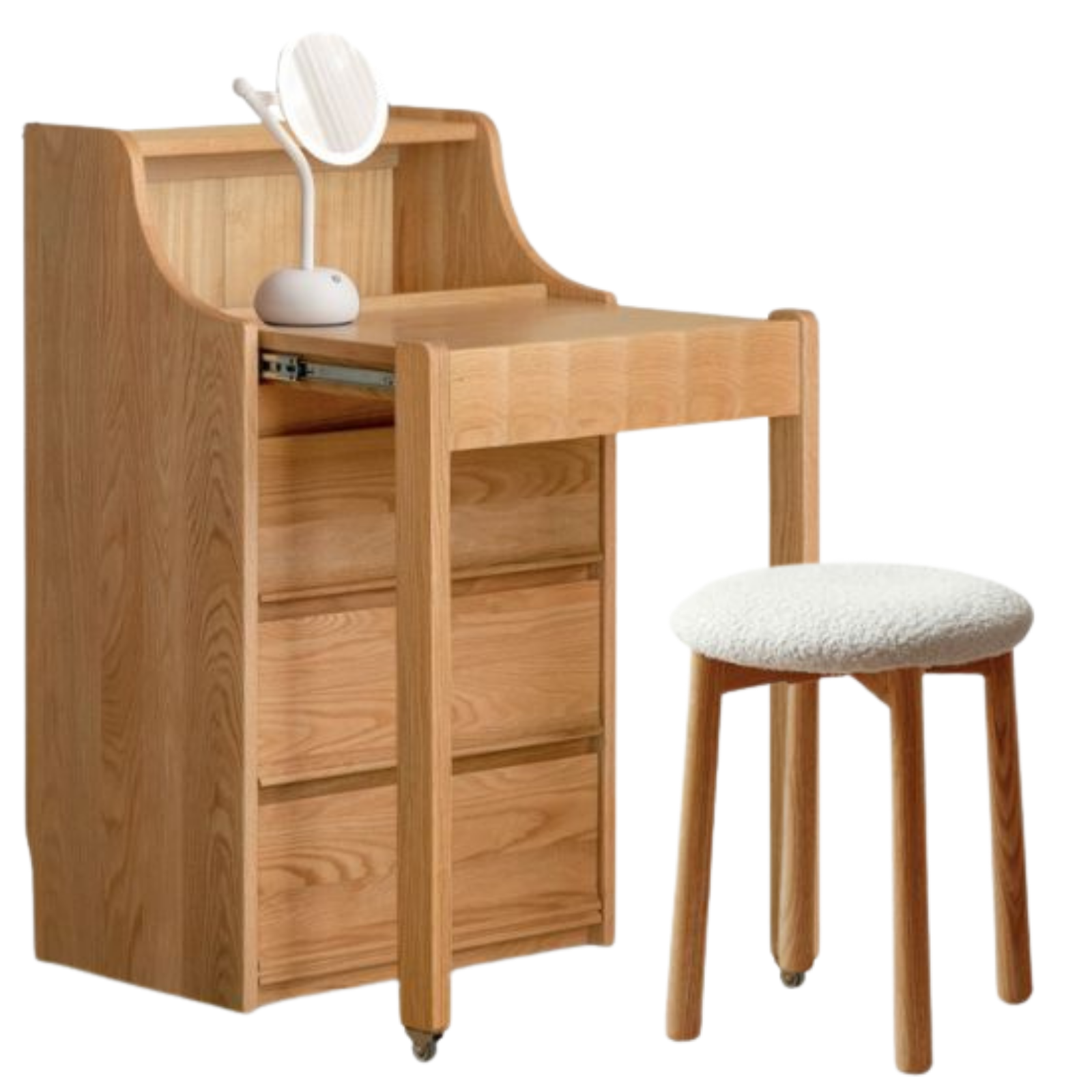 Oak Solid Wood Telescopic Vanity Table