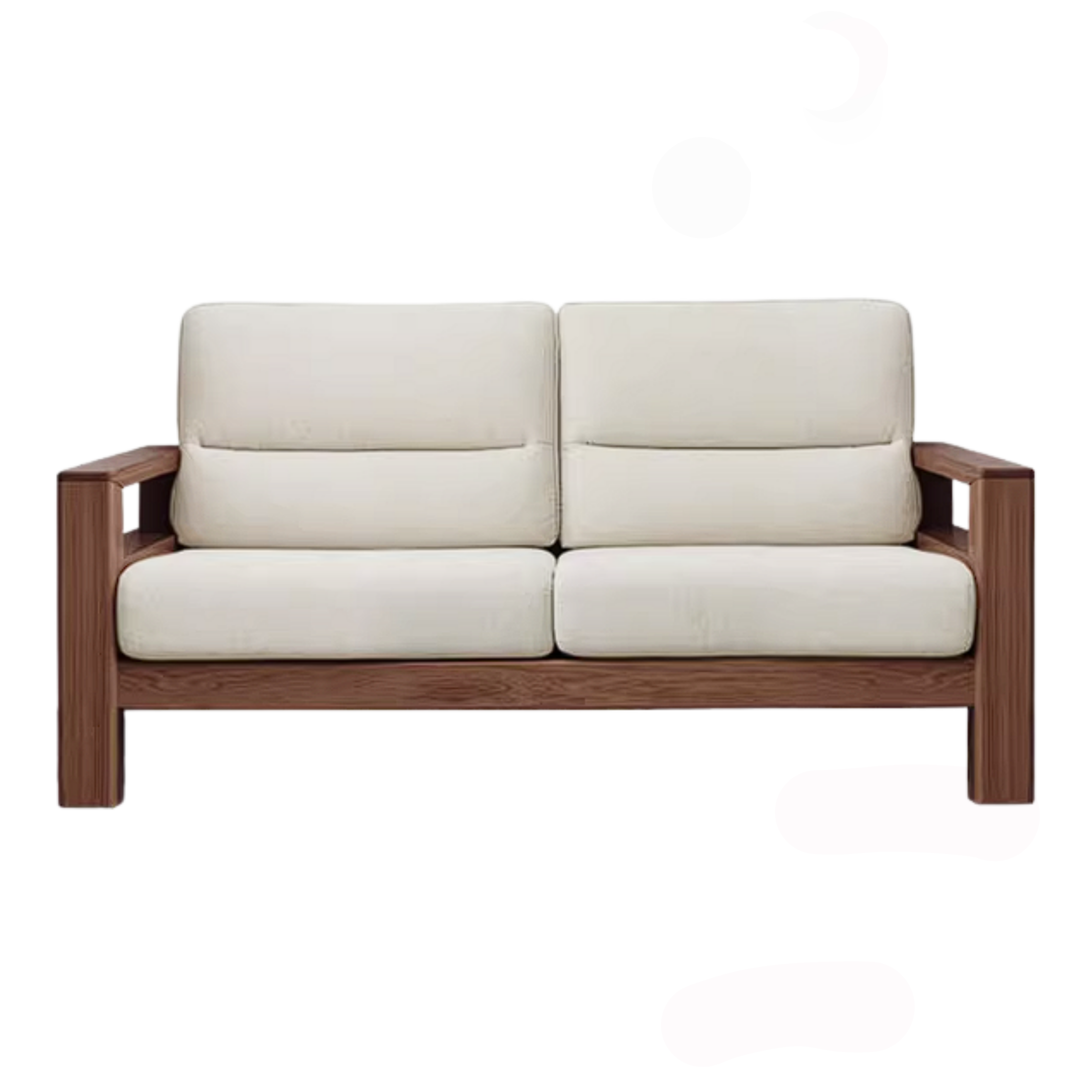 Black Walnut, Ash, Golden Sandalwood Solid Wood Corner Sofa with Fabric Upholstery