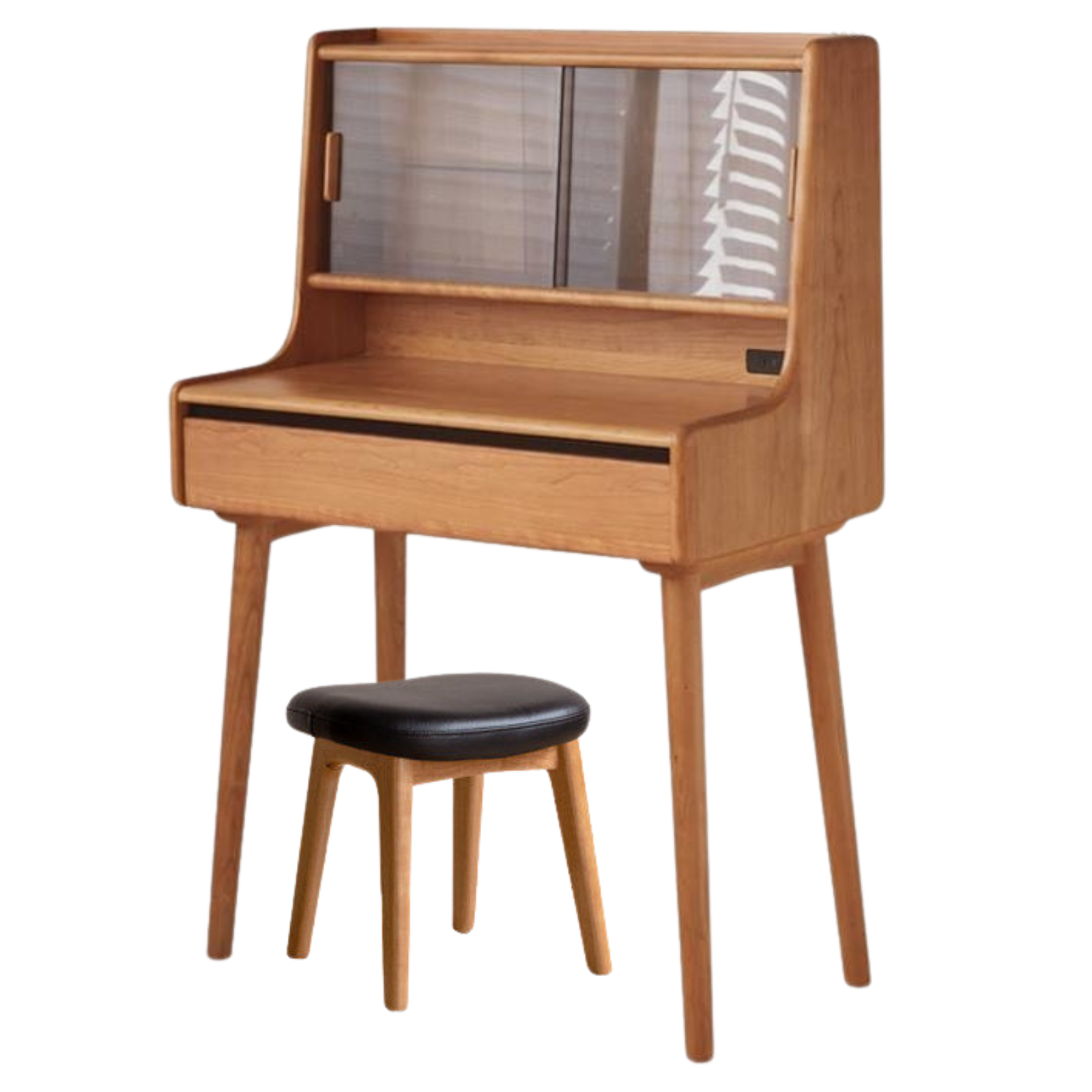 Cherry Solid Wood Multifunctional Vanity Table