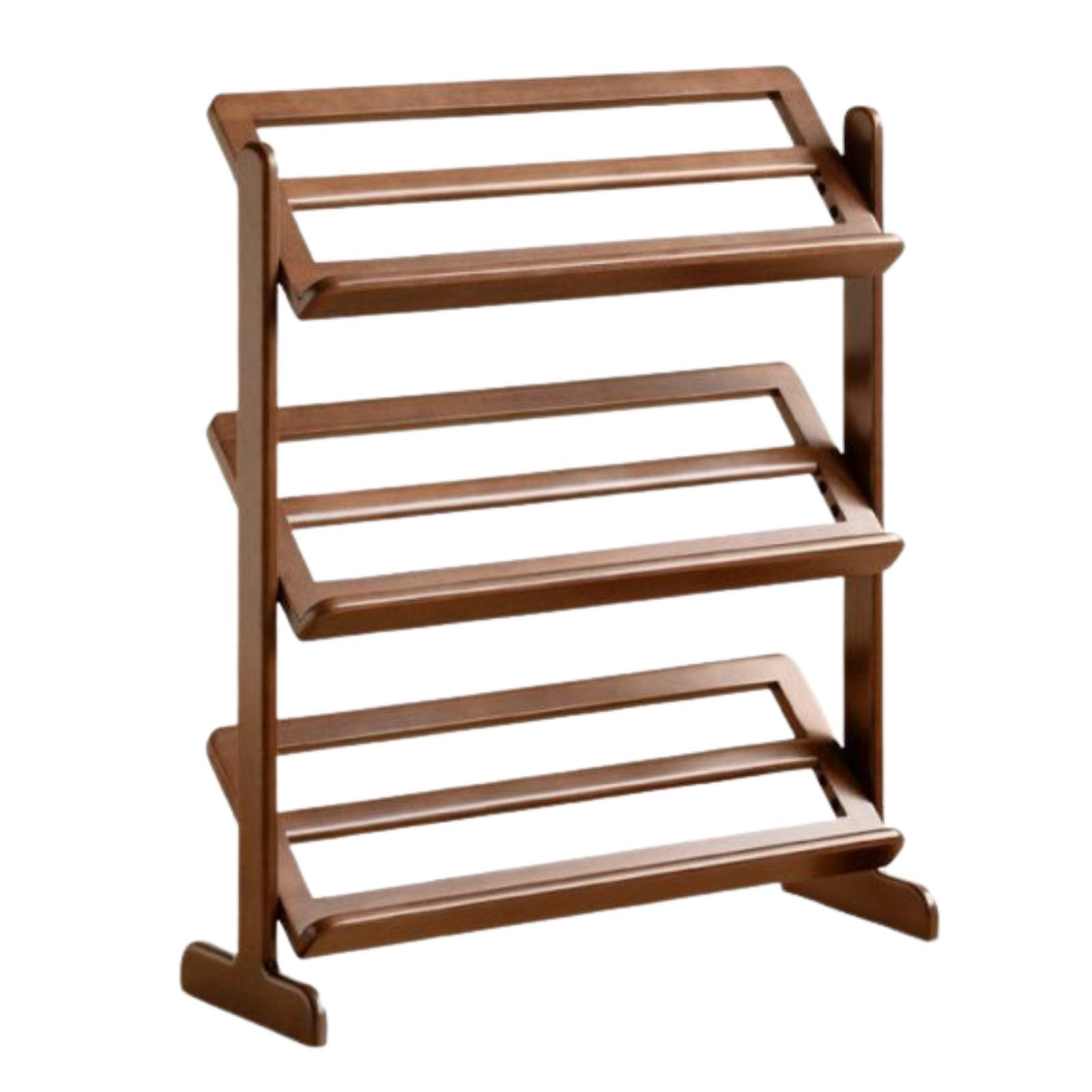 Beech Solid Wood Multi Tier Slim Entryway Storage Organizer