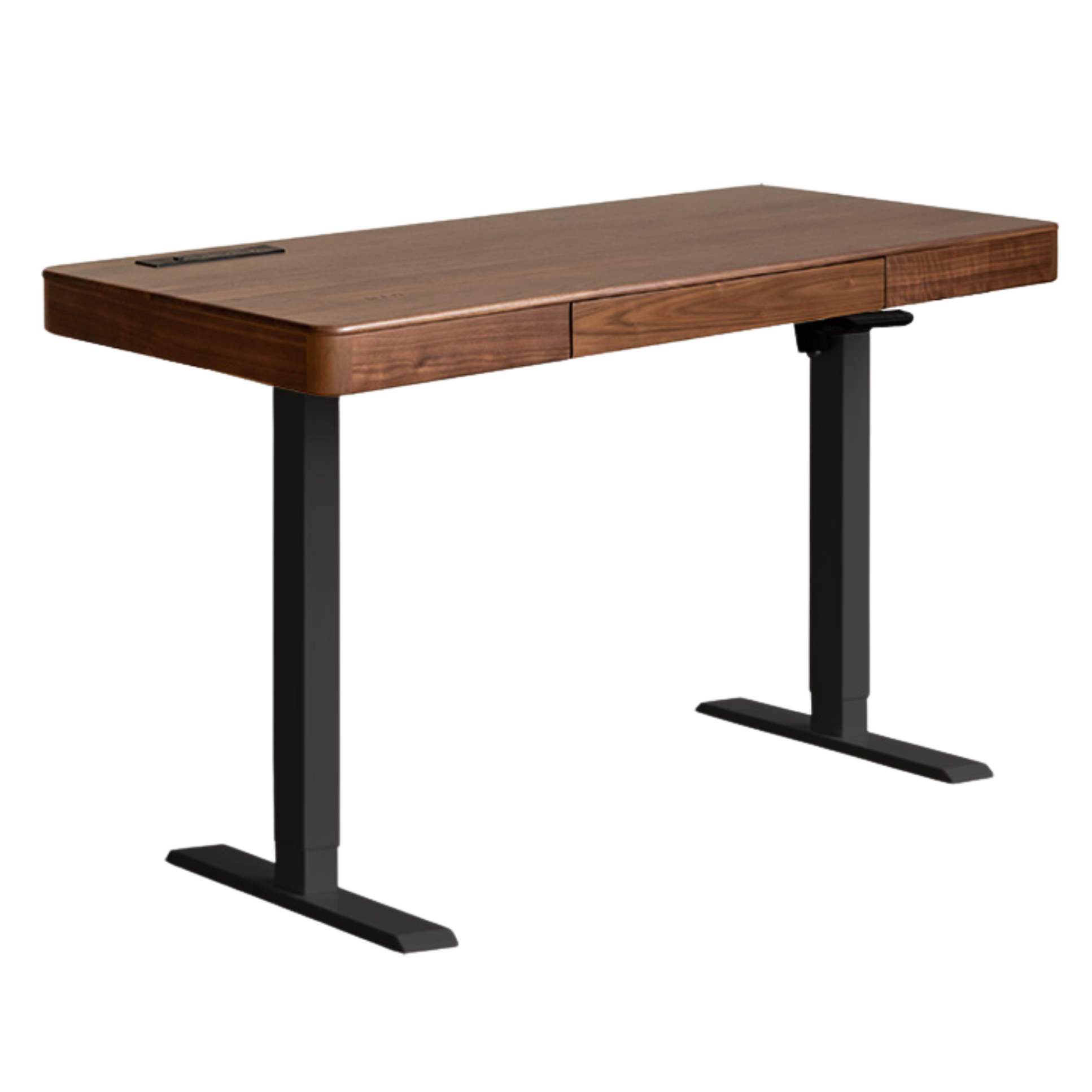 Black Walnut Solid Wood Electric Lift table Multifunctional Computer desk