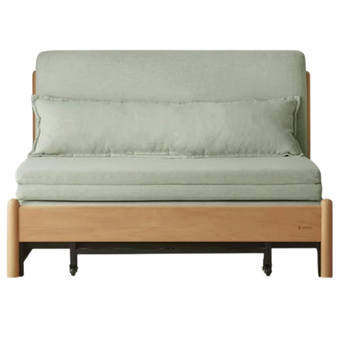 Beech Solid Wood Minimalist Pull-Out Sofa Bed