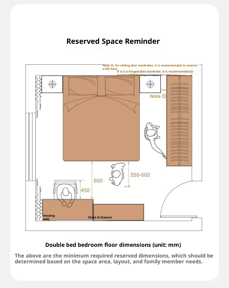 Cherry Solid Wood Suspended Bed with Light