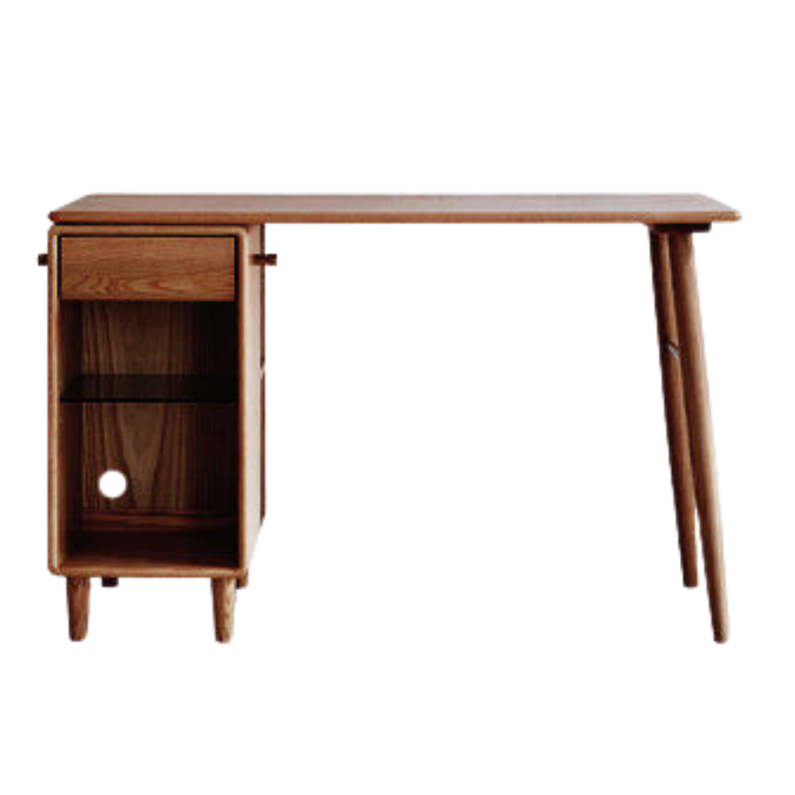 Oak Solid Wood Modern Double Computer