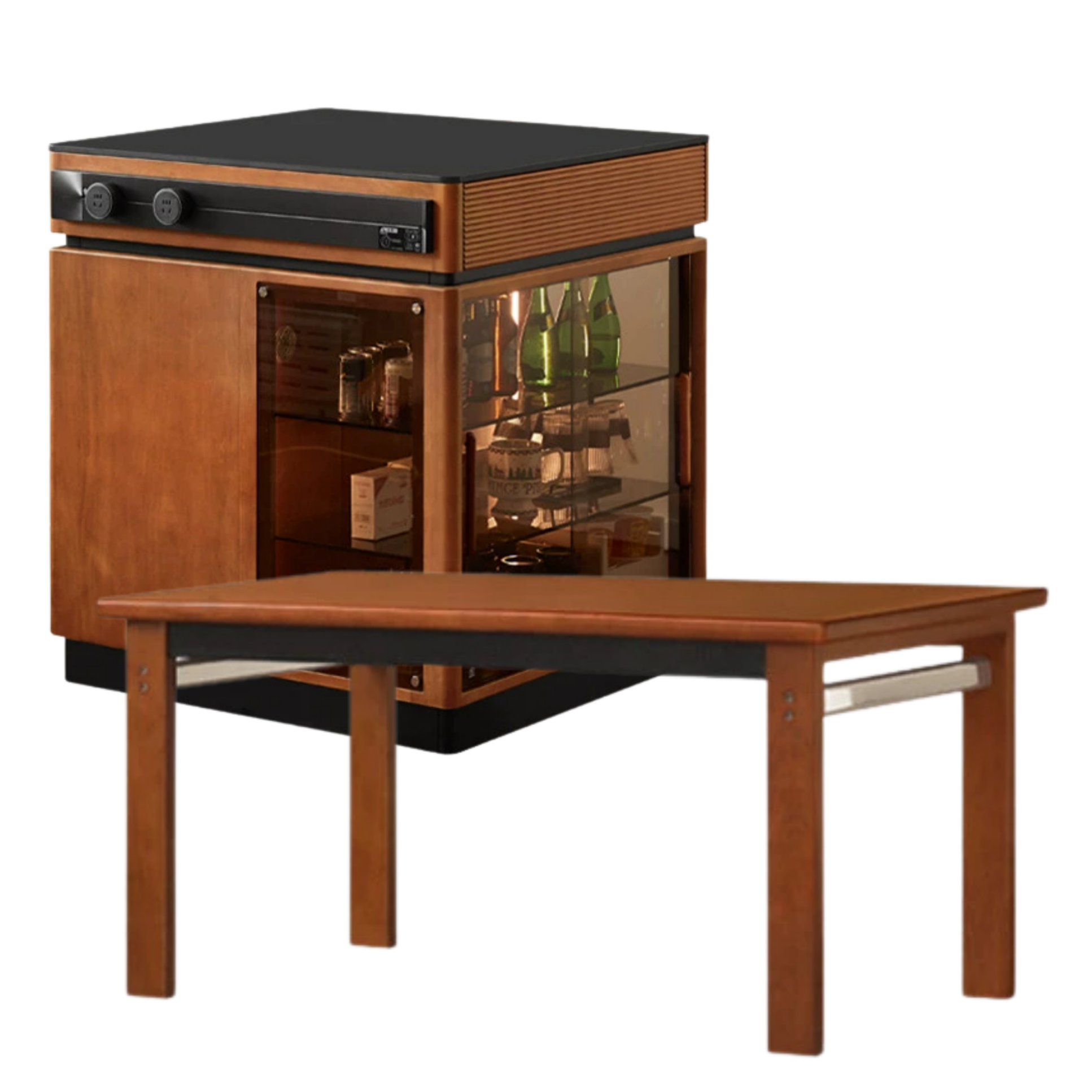 Tulipwood Solid Wood Retro Medieval Style Island Table