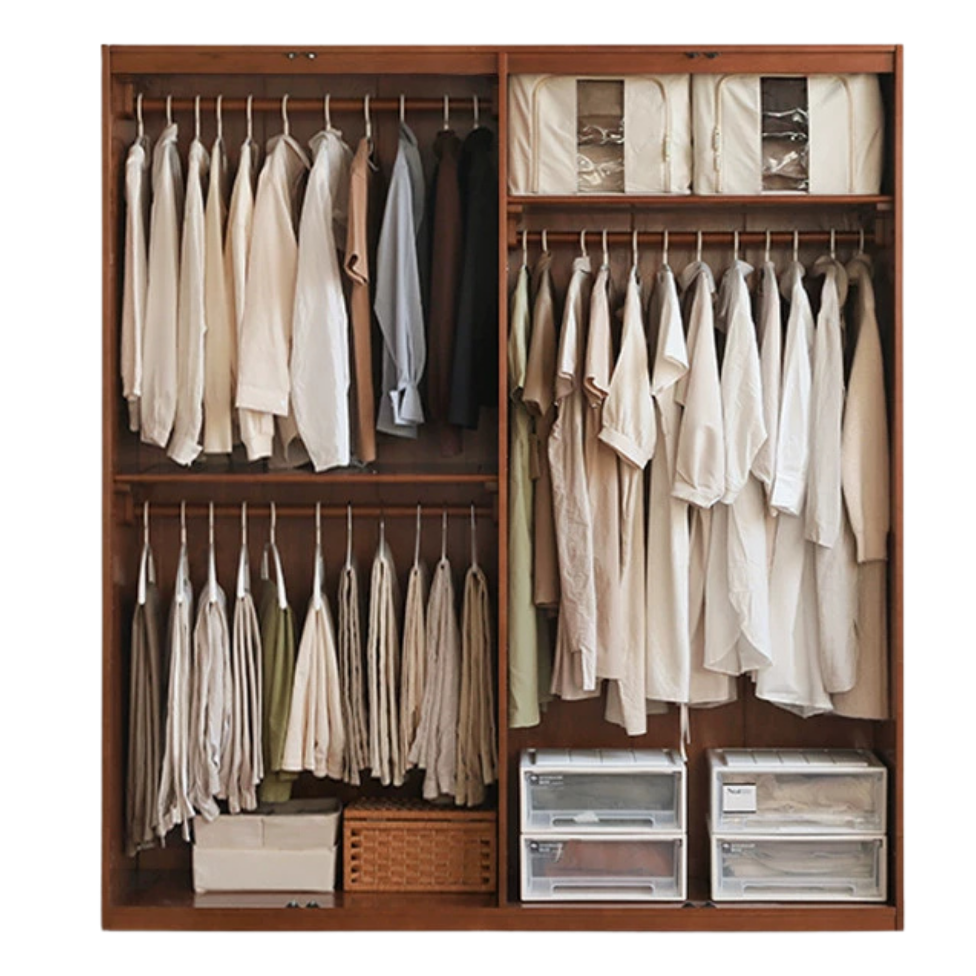 Tulipwood Solid Wood Wardrobe French Vintage