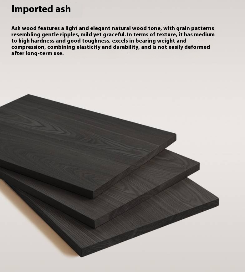 Ash Solid Wood Bed – Bauhaus Style with Soft Leather Upholstery