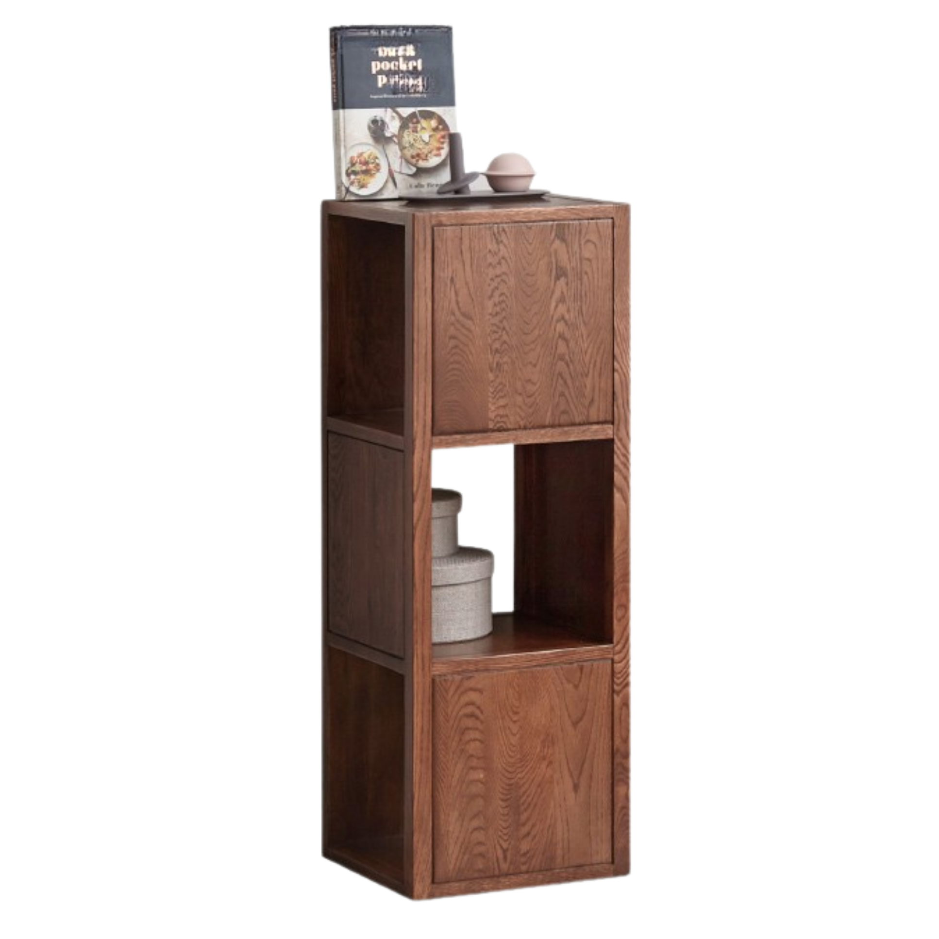 Black Walnut, Oak Solid Wood Bookshelf