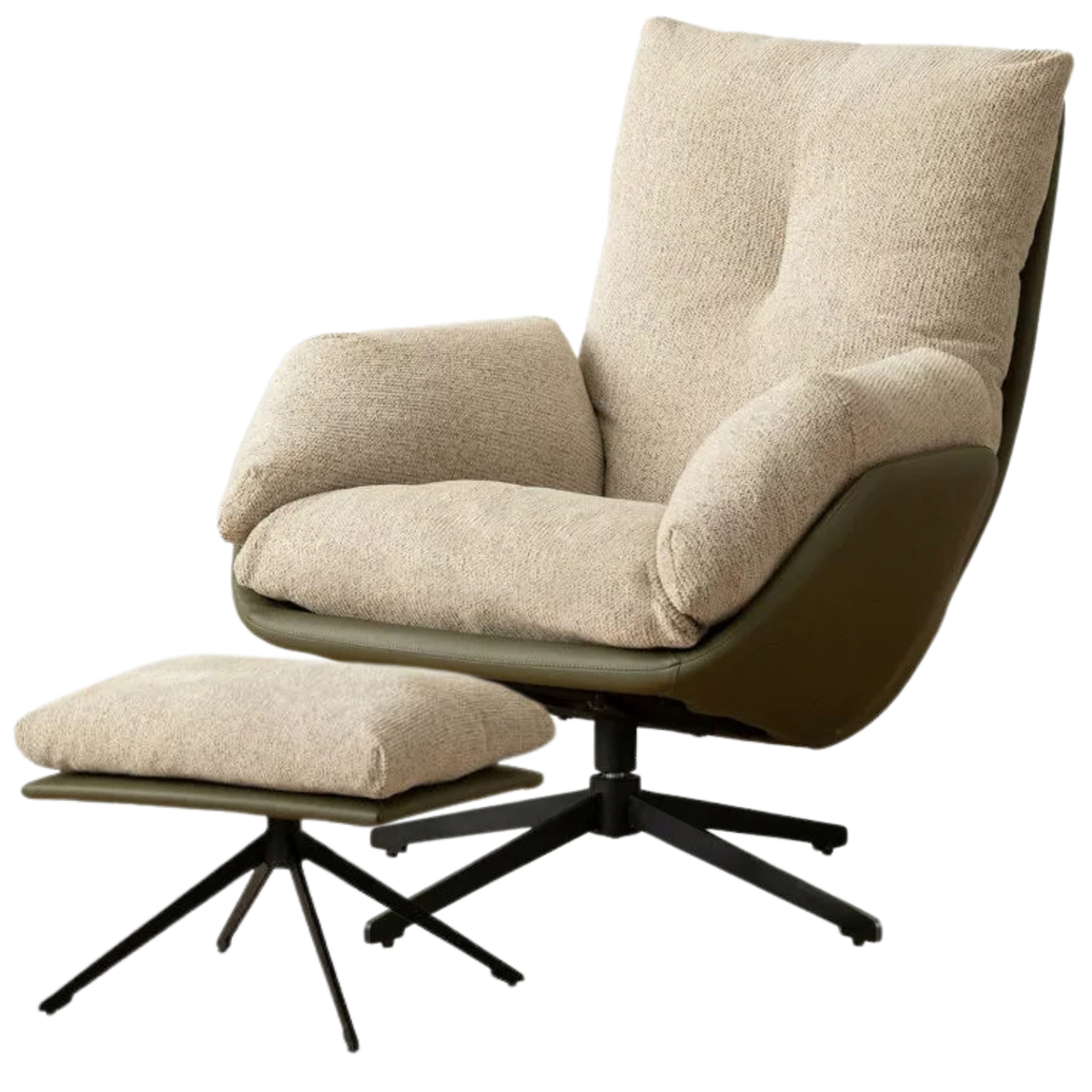 Modern Design Swivel Fabric Lounge Chair