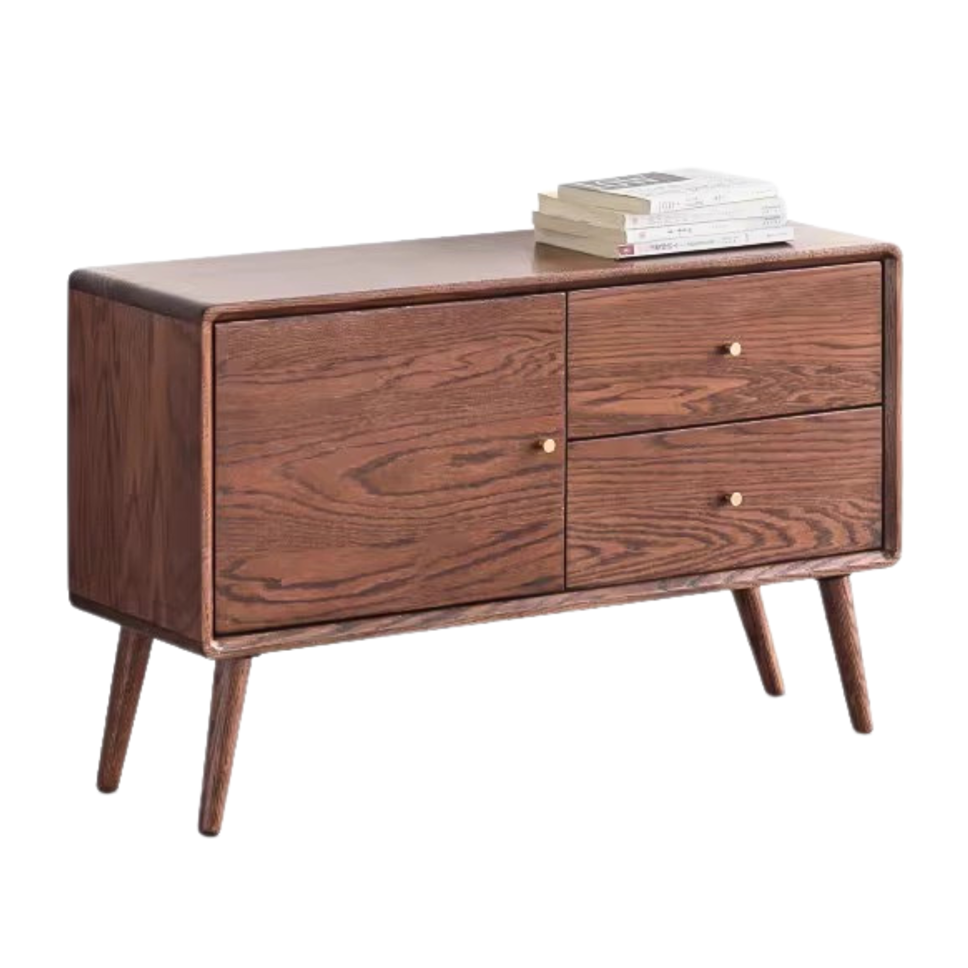 Oak Solid Wood Corner Modern Telescopic Desk-