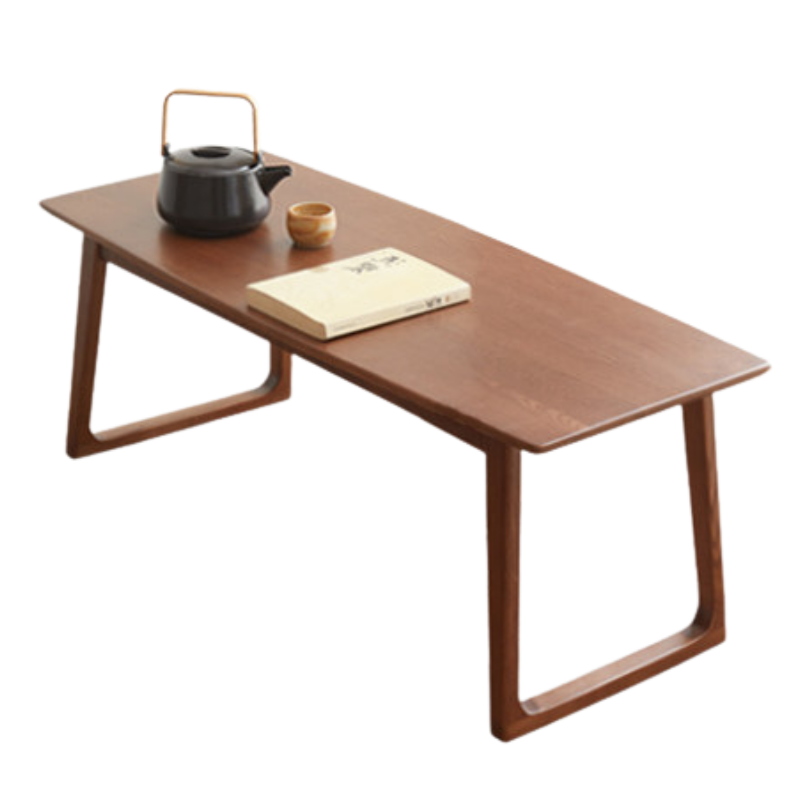 Black Walnut, Ash Solid Wood Low Small Coffee Table