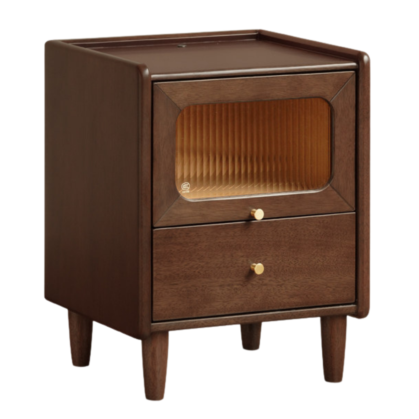 Black Walnut, Solid Longan Hardwood, Catalpa Solid Wood Ultra-Narrow Nightstand.