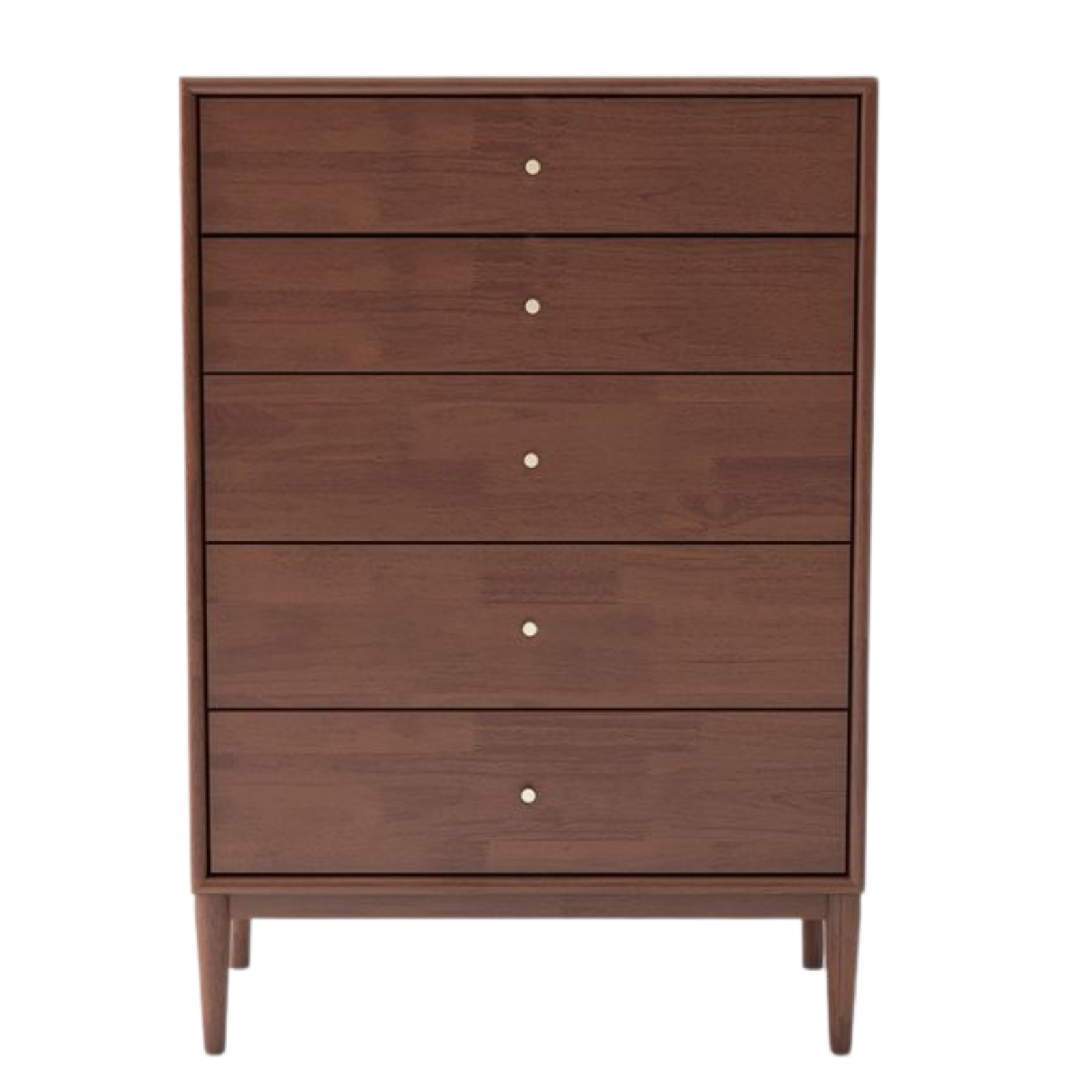 Oak, Solid Rubberwood Modern Minimalist Chest of Drawers