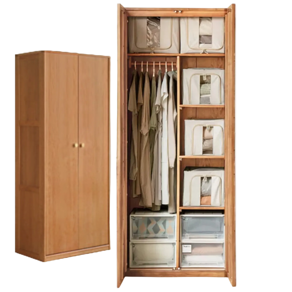 Сherry Solid Wood Exquisite Wardrobe