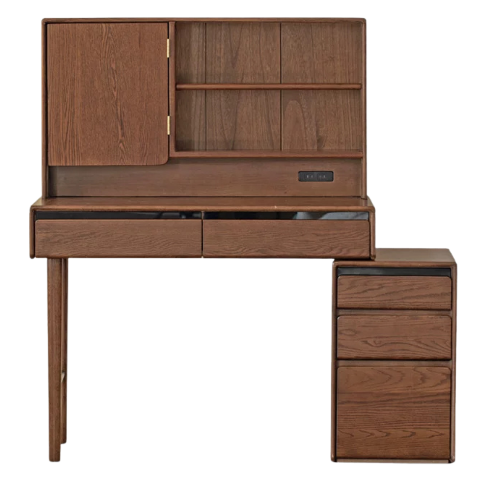 Oak Solid Wood Retractable Modern Vanity Table.