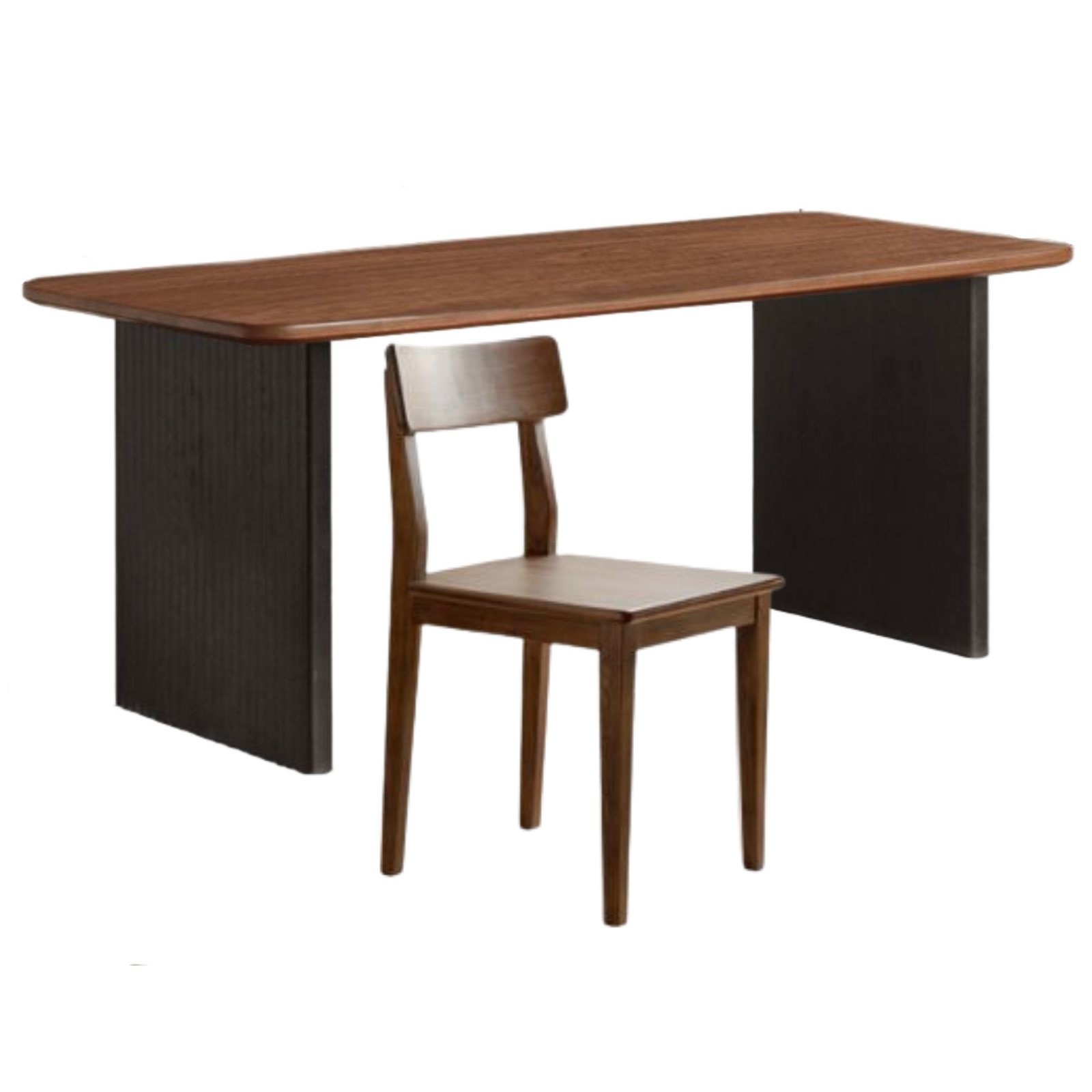 Black Walnut Solid Wood Light Luxury Style Dining Table