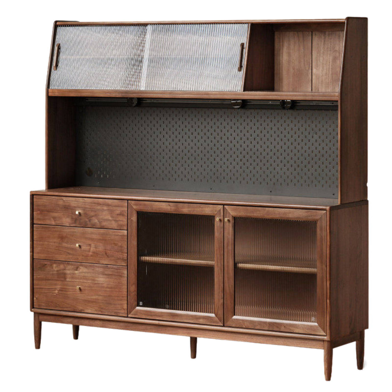 Black Walnut , South American Walnut, Catalpa Solid Wood Sideboard, Buffet Cabinet