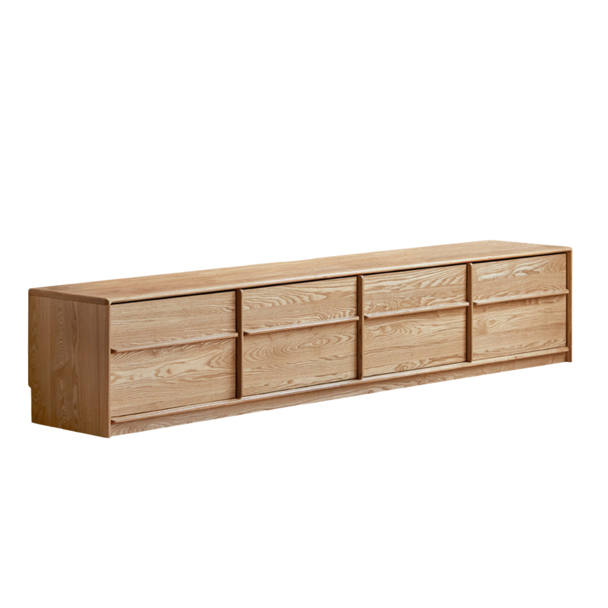 Ash Solid Wood Wabi-Sabi Style TV Cabinet.