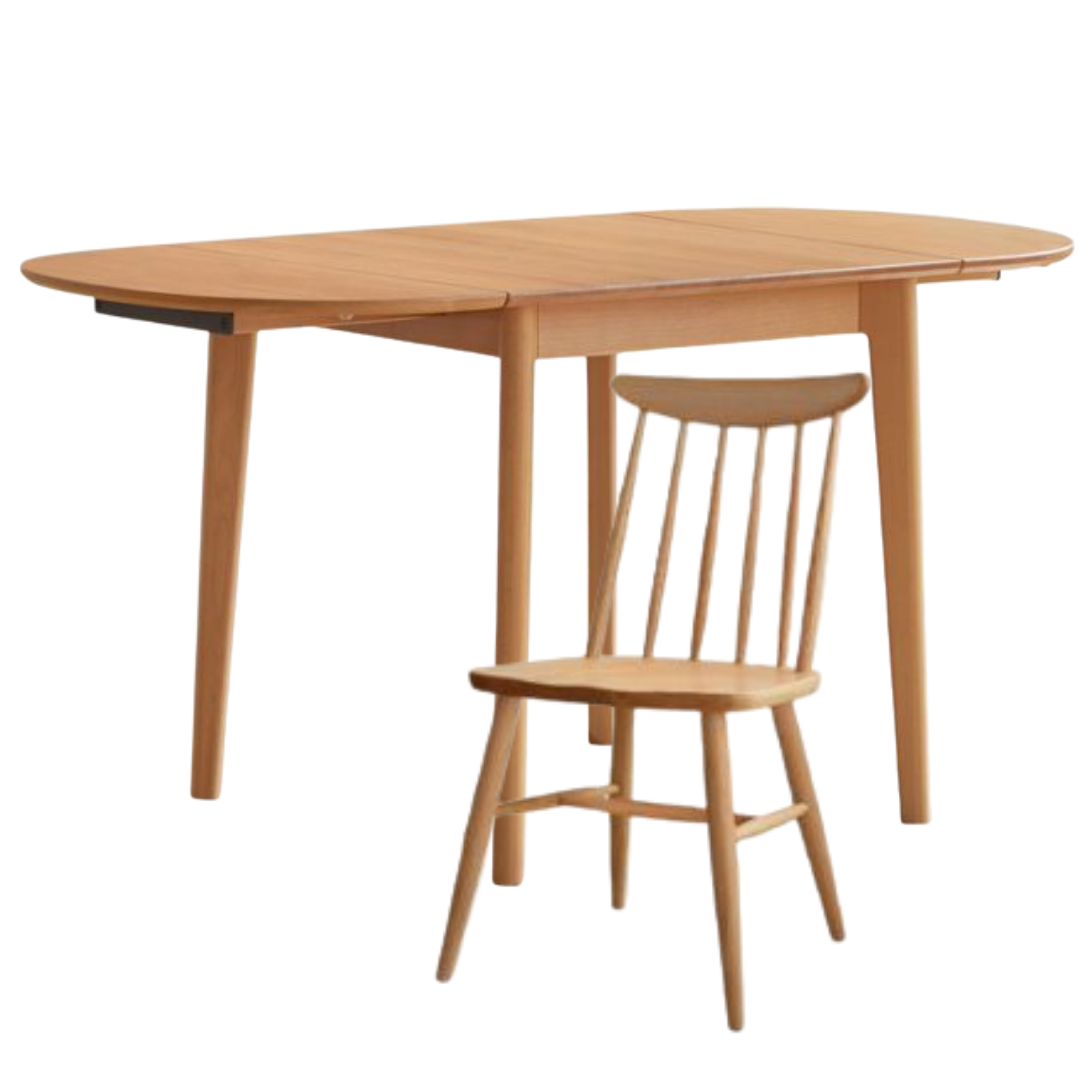 Beech Solid Wood Folding Dining Table