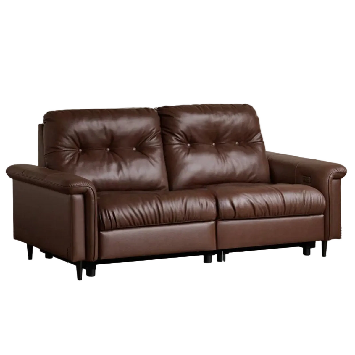 Genuine Leather Zero-Wall Electric Recliner Sofa – French Retro Style