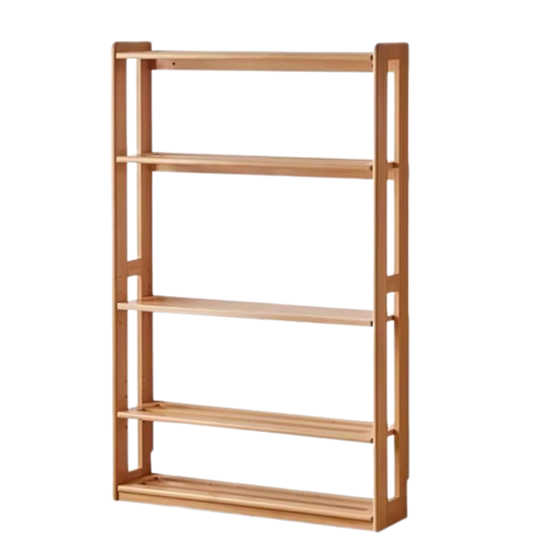 Beech, Oak solid wood Floor-to-ceiling bookshelf, toy storage