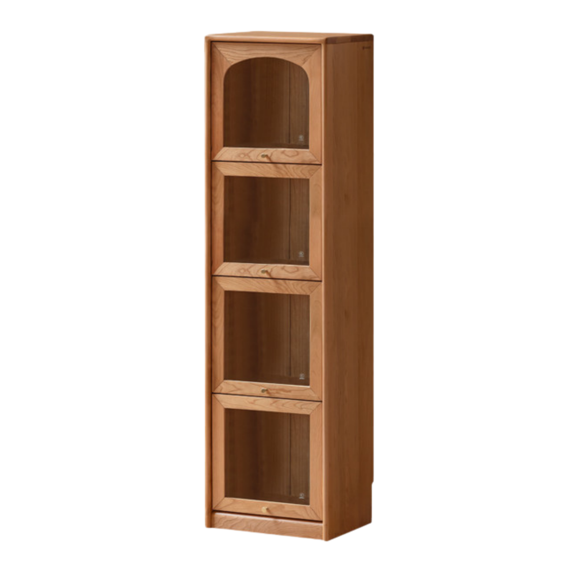 Cherry Solid Wood Ancient Style Floor Bookcase