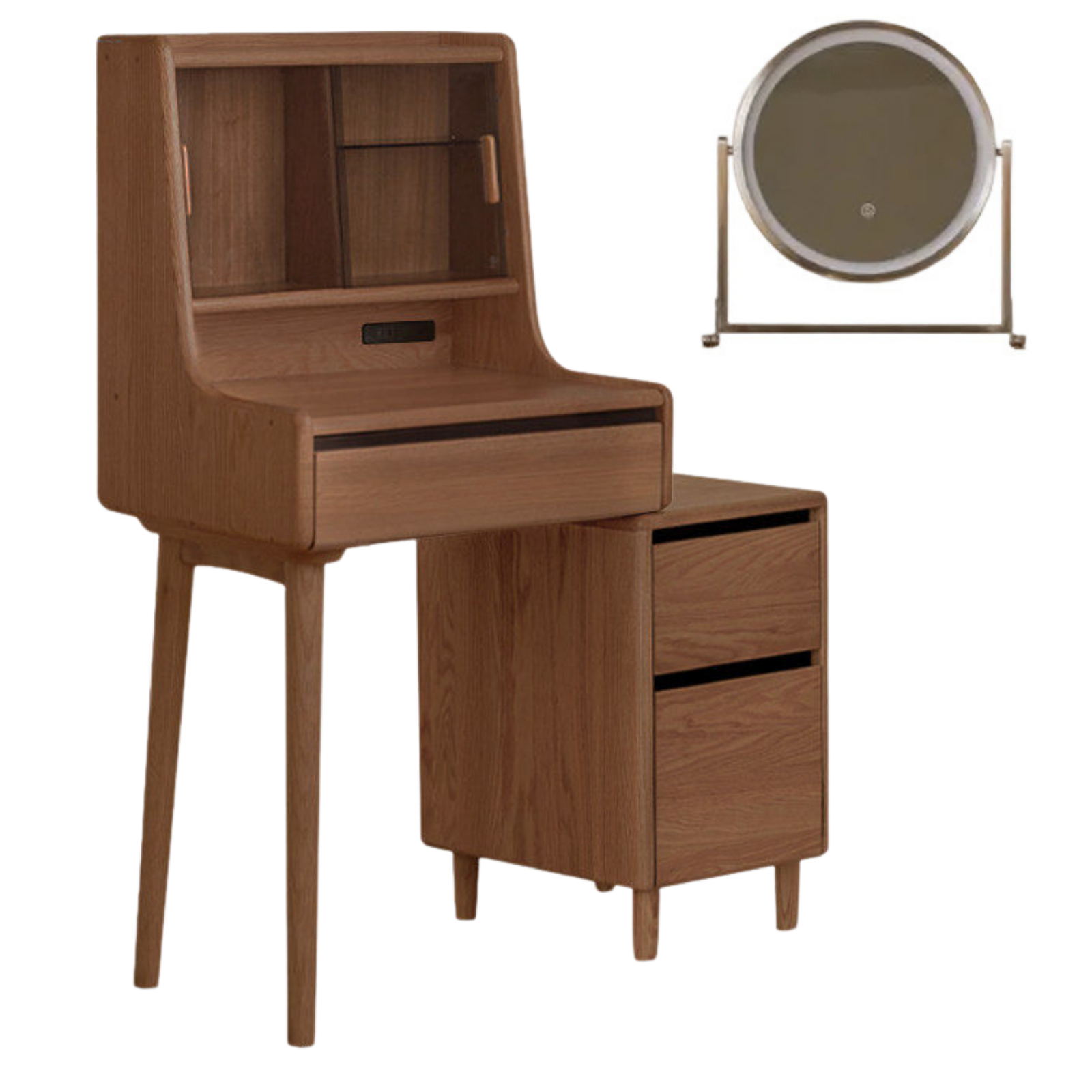 Ash Solid Wood Lighted Vanity Table.