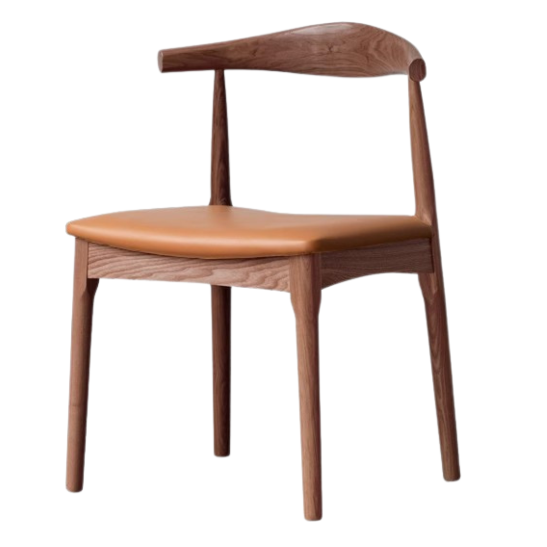 2-4 pcs set Ash, Oak Solid Wood -Horn Chair