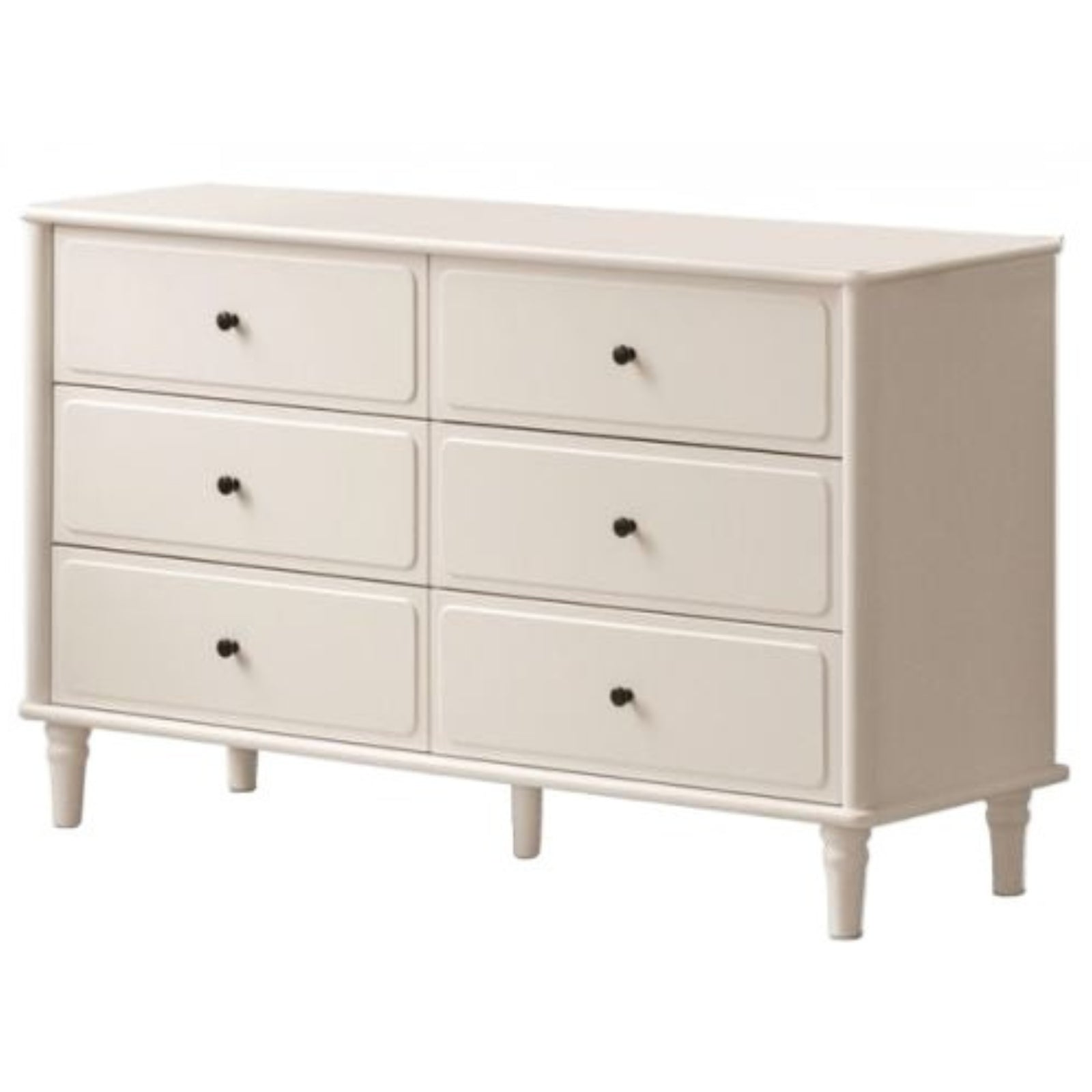 Solid Rubberwood French Retro Dressing Table