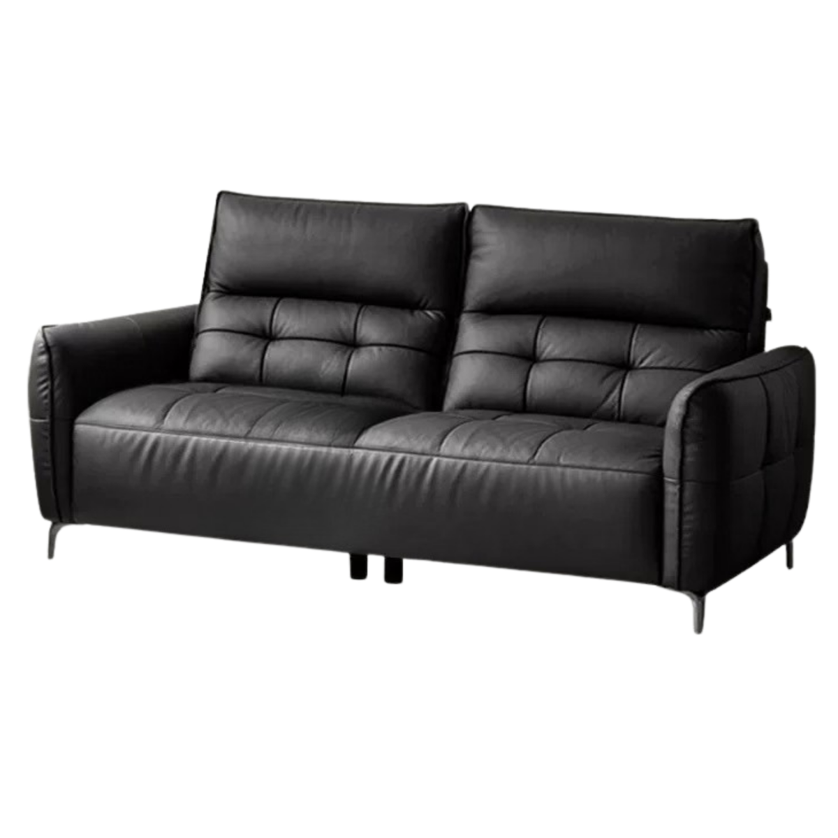 Genuine Leather Sofa, Italian Style High-Back