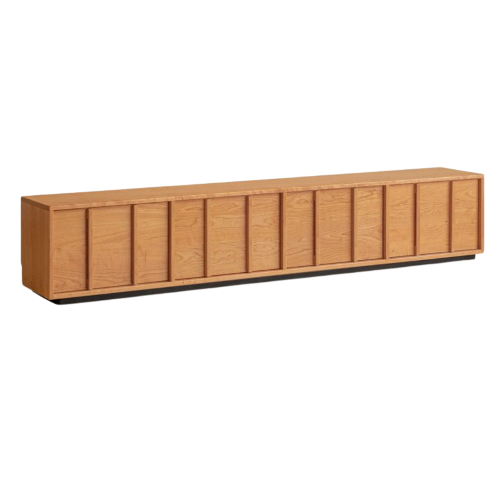Cherry Solid Wood TV Stand with Simple Modern Storage Cabinet