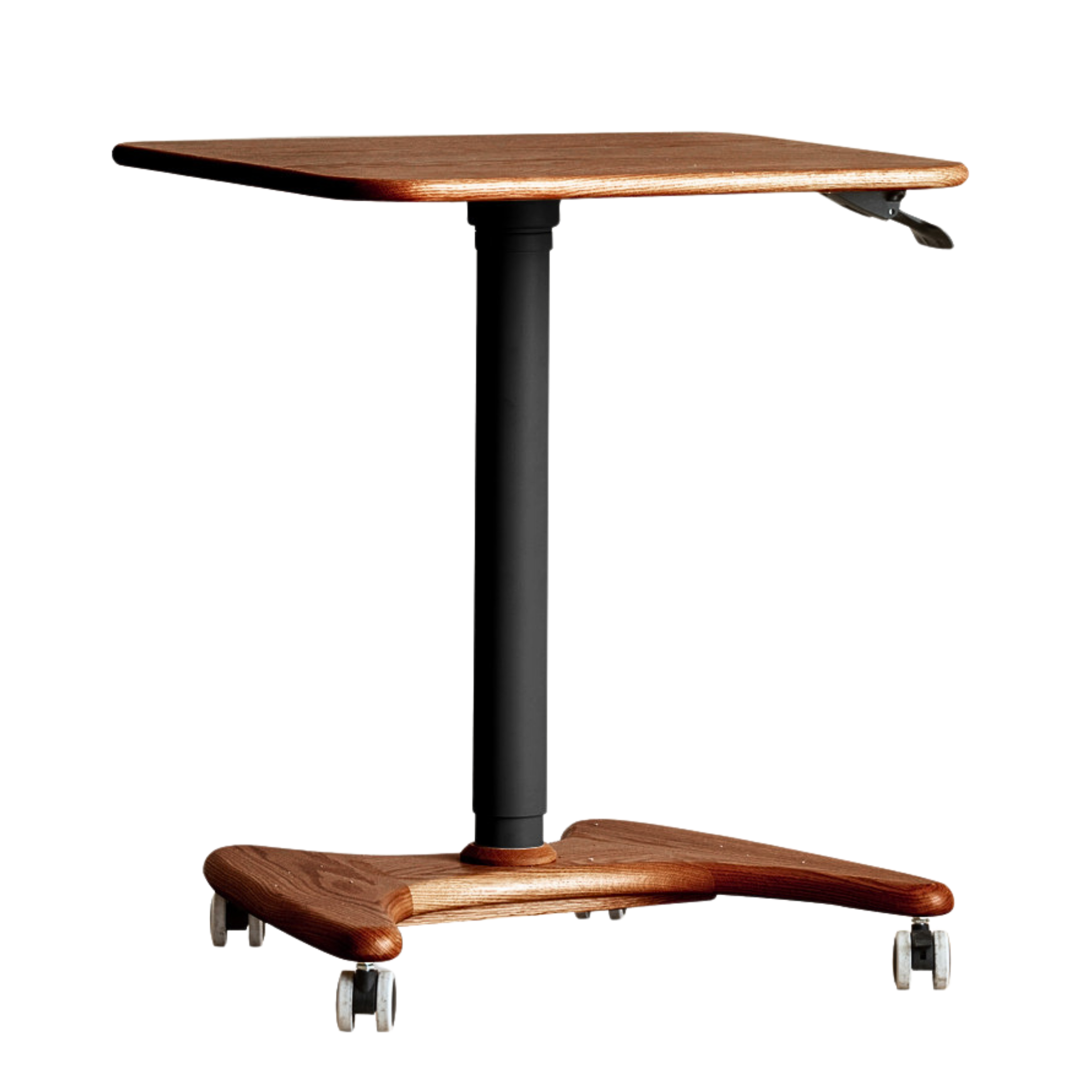 Oak solid wood Standing desk lifting movable Side Table: