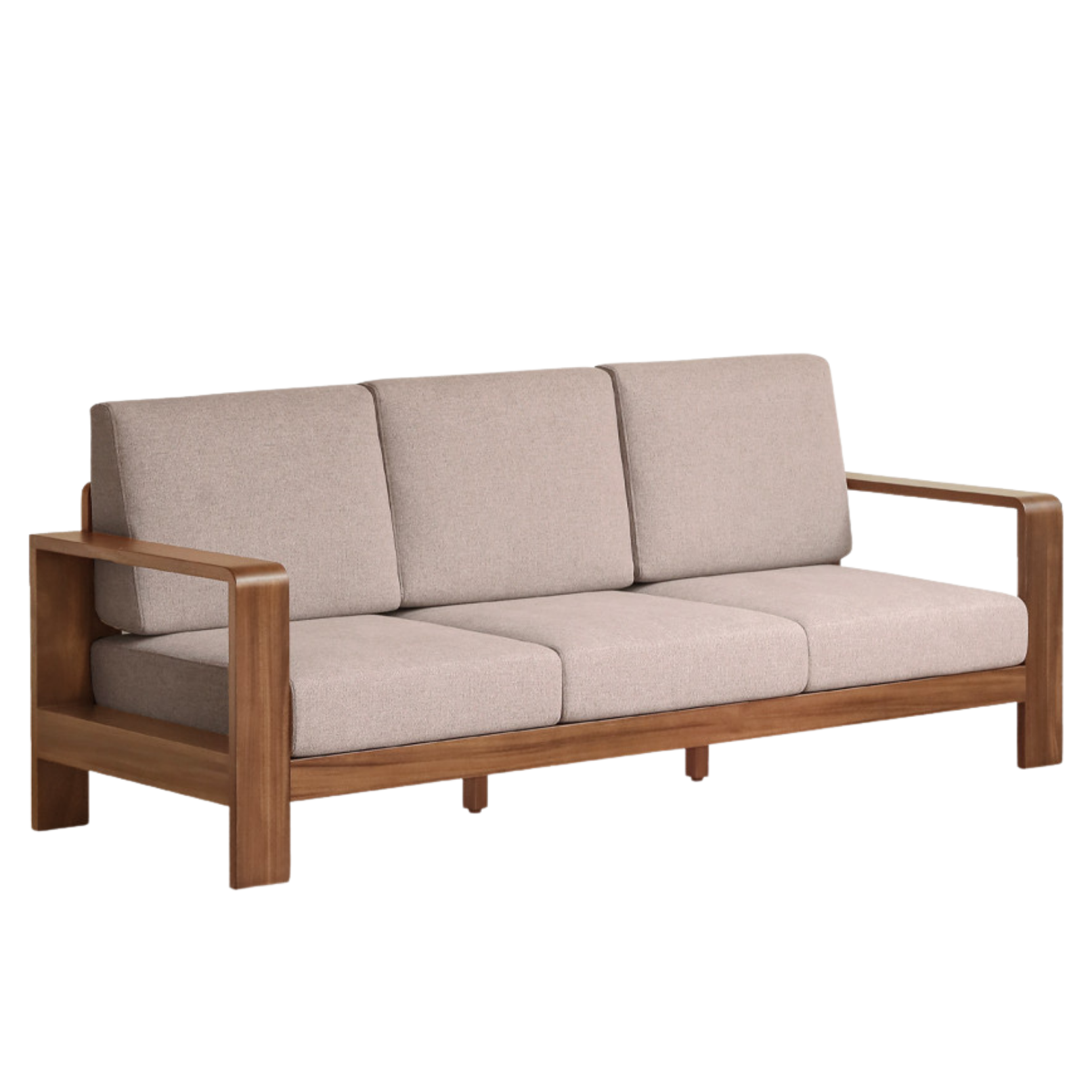 South American walnut, Oak, Rubberwood Fabric Sofa